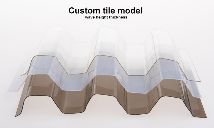 polycarbonate corrugated tile characteristics display